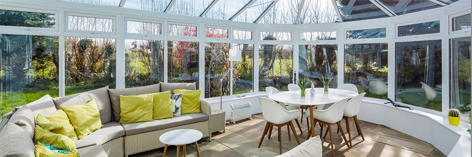 Contemporary home and garden extension featuring glazing